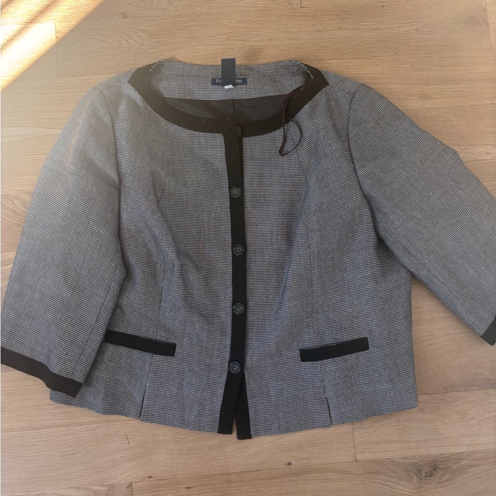 Evan Picone Black and Gray Blazer